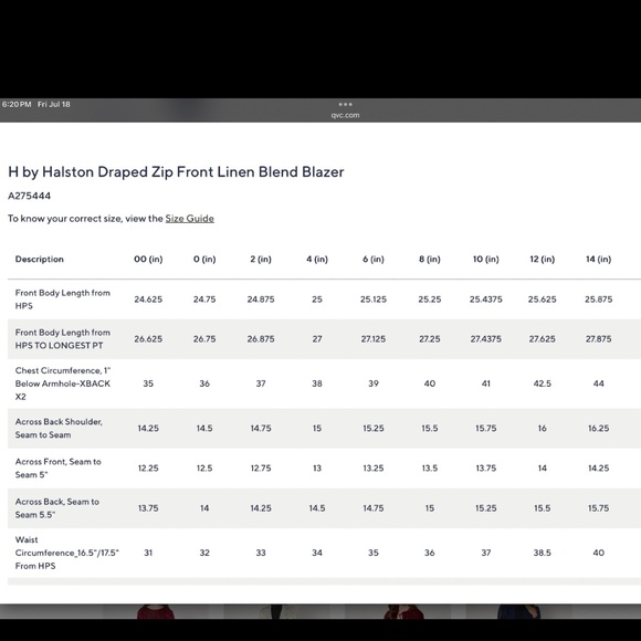 H by Halston Draped Zip Front Linen Blend Blazer Ecru SZ 14 - Picture 16 of 16